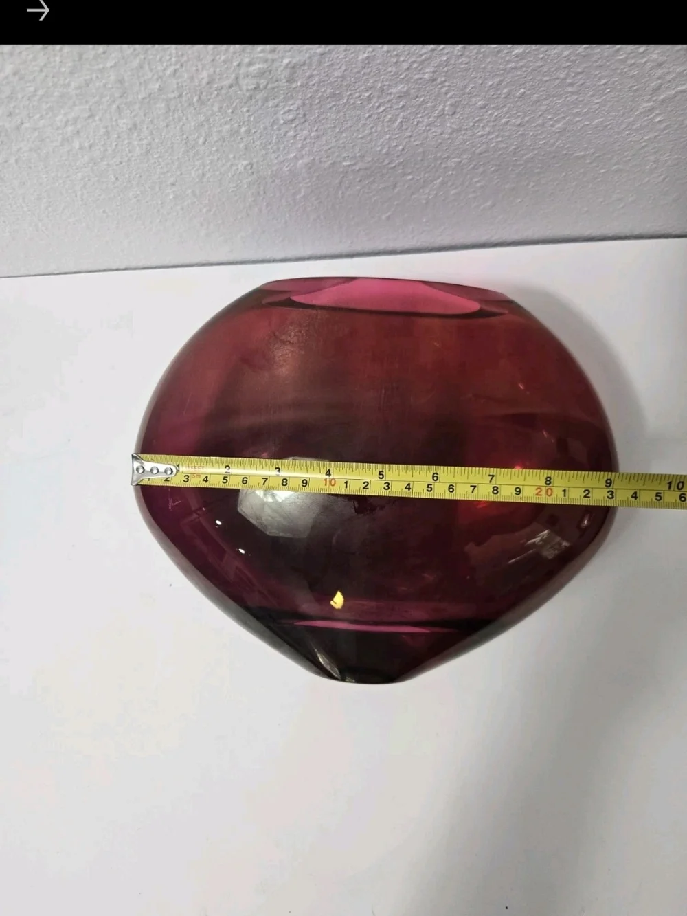 Deep Ruby Glass Vase